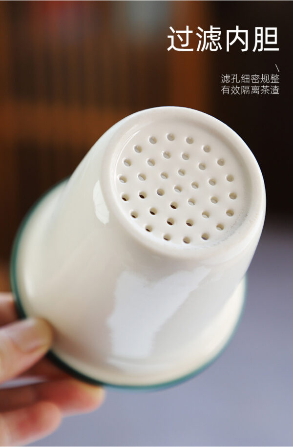 Dehua ceramic mug tea separation tea cup - Image 5