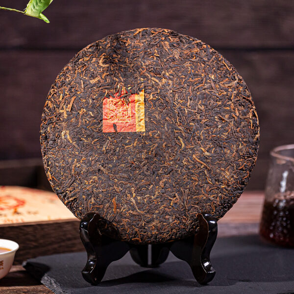 Zhongcha Pu'er Tea 2021 Premium Huangyin Ripe Tea 357g - Image 5