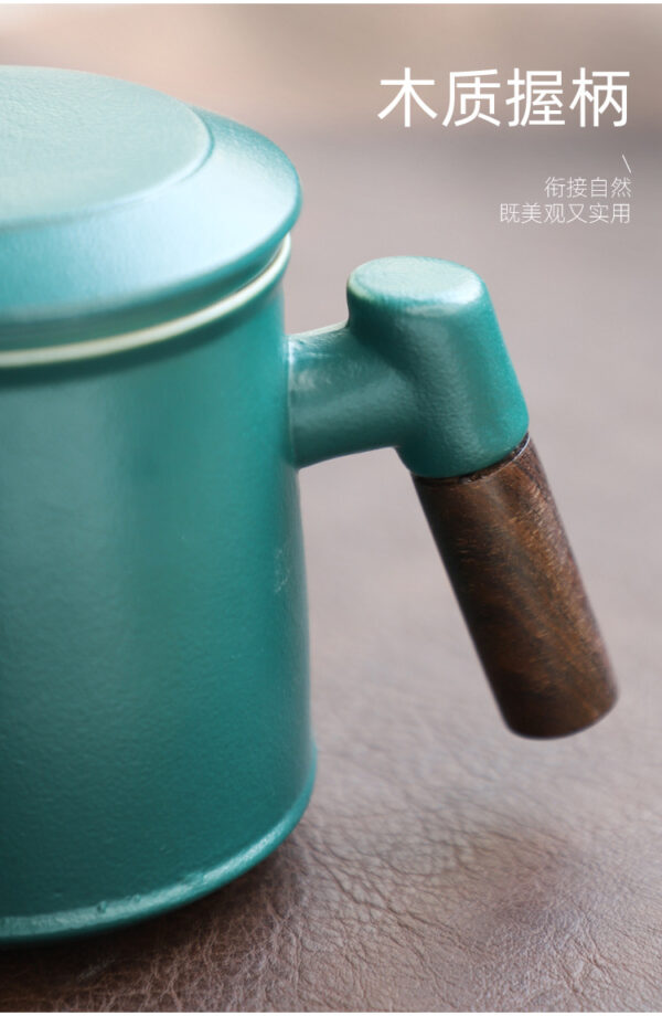 Dehua ceramic mug tea separation tea cup - Image 6