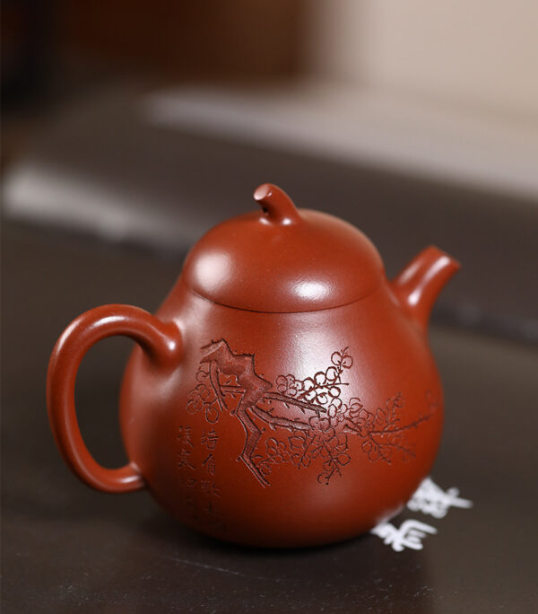 Yixing purple sand red skin dragon eggplant pot - Image 6