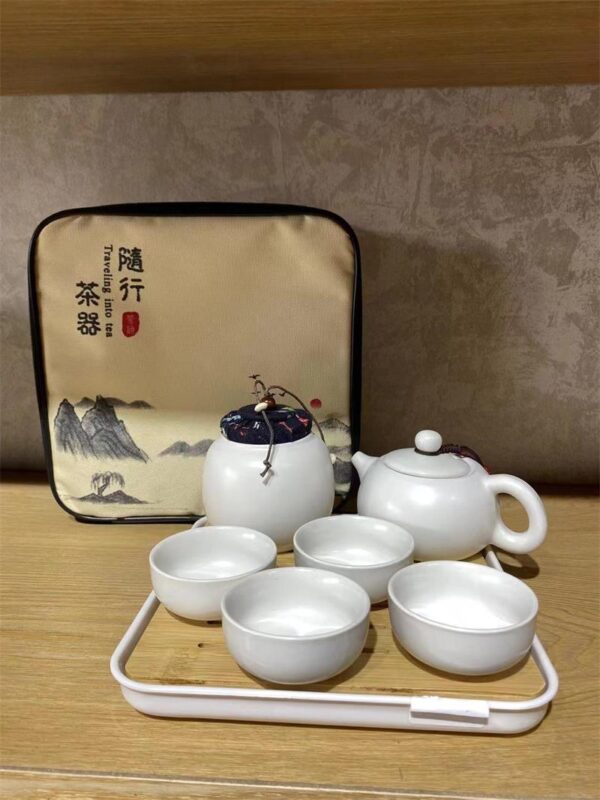 Dehua ceramic travel tea set