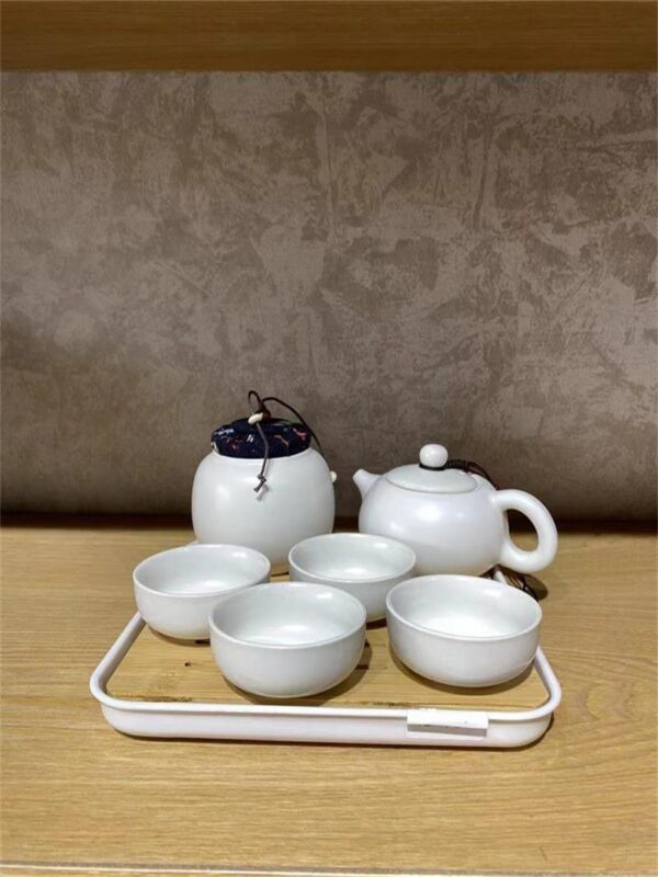 Dehua ceramic travel tea set - Image 3