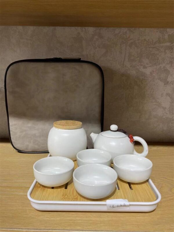 Dehua ceramic travel tea set - Image 4